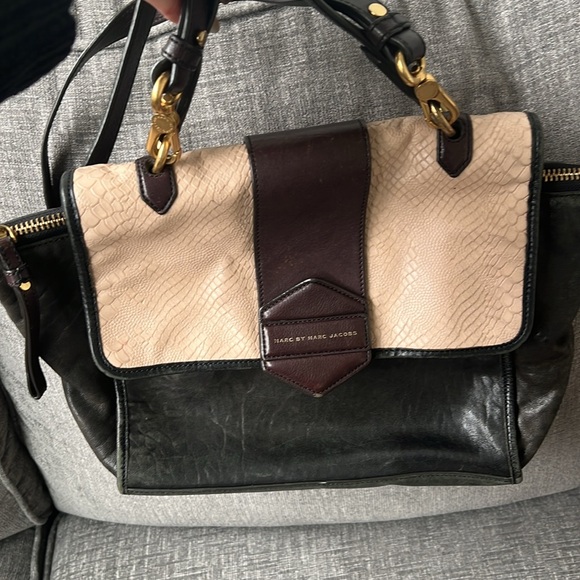 Marc by Marc Jacobs Tri-Colored Leather Satchel Bag - Picture 3 of 5